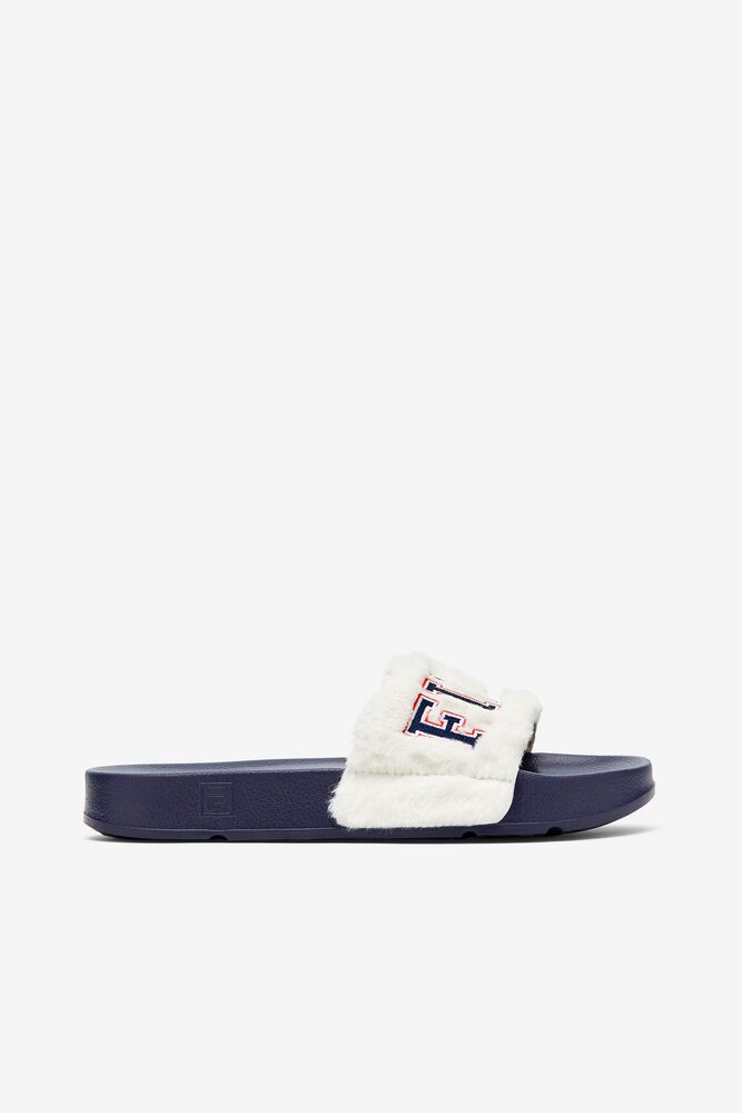 Fila Sandals Furry Drifter Collegiate Womens Navy - India MKV-508163